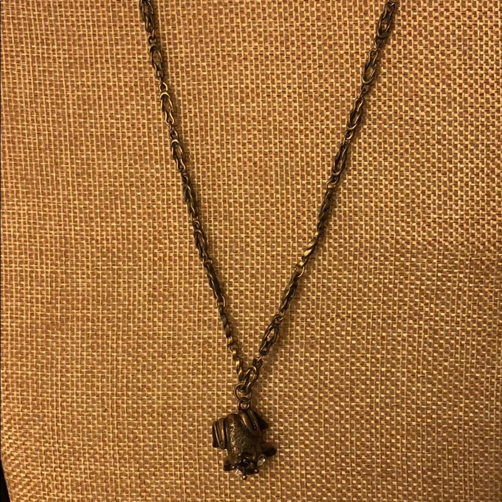 Jeweled frog prince necklace